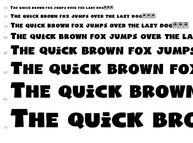 Naughty Squirrel font waterfall